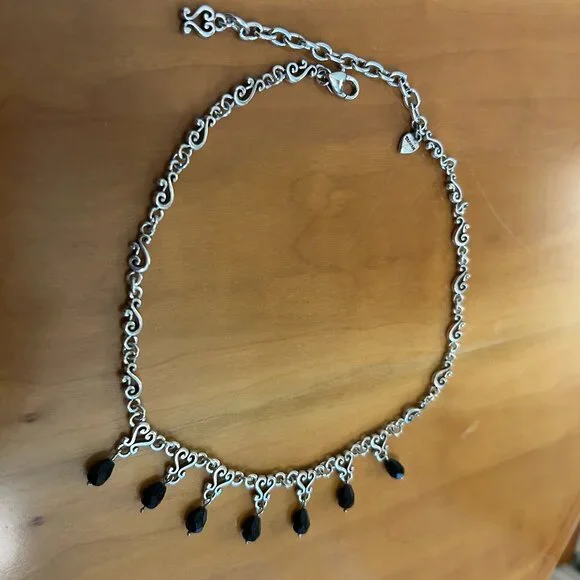 Brighton 15" black and silver necklace - Picture 4 of 5